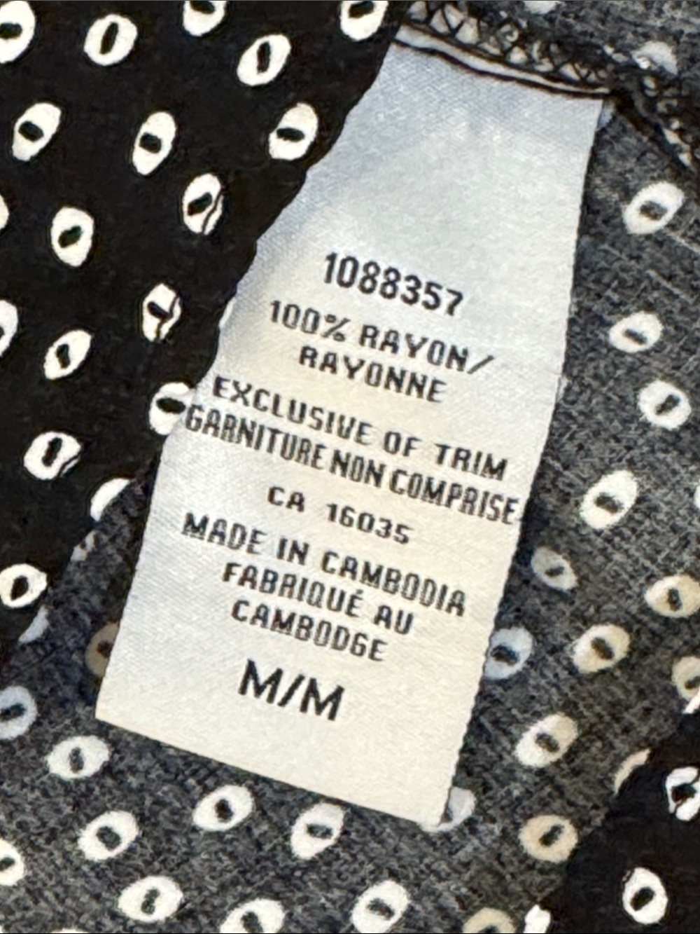 Nicole Miller med wm’s Black Blouse with White Dot Print - Picture 8 of 10
